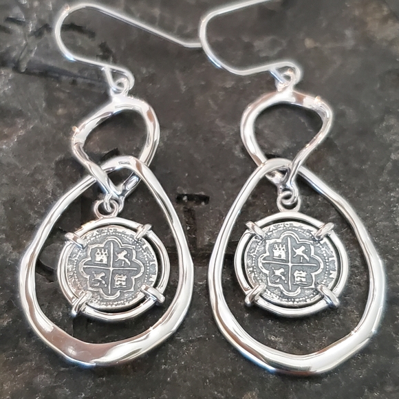 handmade Jewelry - Atocha silver coin earrings
